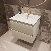 Тумба под раковину Vincea Велле (Welle) 60 VMC-2WL600MBG подвесная цвет M.Beige Soft-touch-6