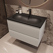 Тумба под раковину Vincea Велле (Welle) 80 VMC-2WL800MW подвесная цвет M.White Soft-touch-12