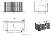 Тумба под раковину Vincea Альто (Alto) 100 VMC-4A100MLG подвесная цвет Светло-серый матовый-7