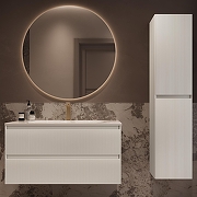 Шкаф пенал Vincea Велле (Welle) 35 VSC-2WL150MW подвесной цвет M.White Soft-touch-3