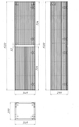 Шкаф пенал Vincea Велле (Welle) 35 VSC-2WL150MW подвесной цвет M.White Soft-touch-4