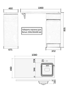 Тумба с раковиной Agger Клин 100 R CLE1000ANWH-K-SR цвет Белый глянцевый-4