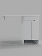 Тумба с раковиной Agger Клин 110 R CLE1100ANWH-D-SR цвет Белый глянцевый-3