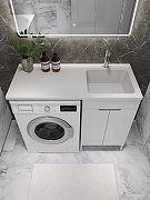 Тумба с раковиной Agger Клин 110 R CLE1100ANWH-D-SR цвет Белый глянцевый-2