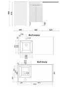Тумба с раковиной Agger Клин 120 L CLE1200ANWH-D-SKL цвет Белый глянцевый-1
