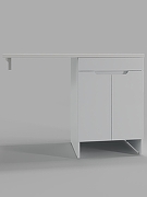 Тумба с раковиной Agger Клин 120 R CLE1200ANWH-D-SKR цвет Белый глянцевый-3