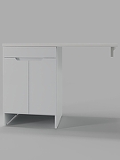 Тумба с раковиной Agger Клин 120 L CLE1200ANWH-D-SL цвет Белый глянцевый-3