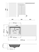 Тумба с раковиной Agger Клин 120 L CLE1200ANWH-D-SL цвет Белый глянцевый-4