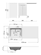 Тумба с раковиной Agger Клин 120 L CLE1200ANWH-D-SL цвет Белый глянцевый-1