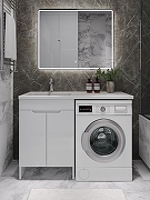Тумба с раковиной Agger Клин 120 L CLE1200ANWH-D-SL цвет Белый глянцевый-3