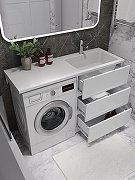 Тумба с раковиной Agger Клин 130 R CLE1300ANWH-SR цвет Белый глянцевый-4