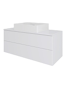 Тумба с раковиной Orange Отто 100 Ot-100TuMDF+B04-500W подвесная цвет Белый глянцевый-3
