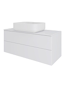 Тумба с раковиной Orange Отто 100 Ot-100TuMDF+B05-500W подвесная цвет Белый глянцевый-3