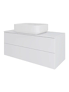 Тумба с раковиной Orange Отто 100 Ot-100TuMDF+B05-500W подвесная цвет Белый глянцевый