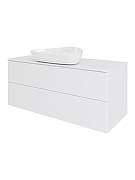 Тумба с раковиной Orange Отто 100 Ot-100TuMDF+B07-500W подвесная цвет Белый глянцевый-3
