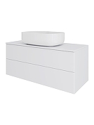 Тумба с раковиной Orange Отто 100 Ot-100TuMDF+B07-540W подвесная цвет Белый глянцевый-5