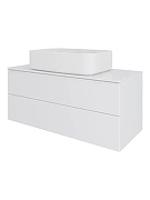 Тумба с раковиной Orange Отто 100 Ot-100TuMDF+B07-600W подвесная цвет Белый глянцевый