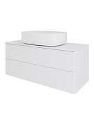 Тумба с раковиной Orange Отто 100 Ot-100TuMDF+B08-600W подвесная цвет Белый глянцевый-3