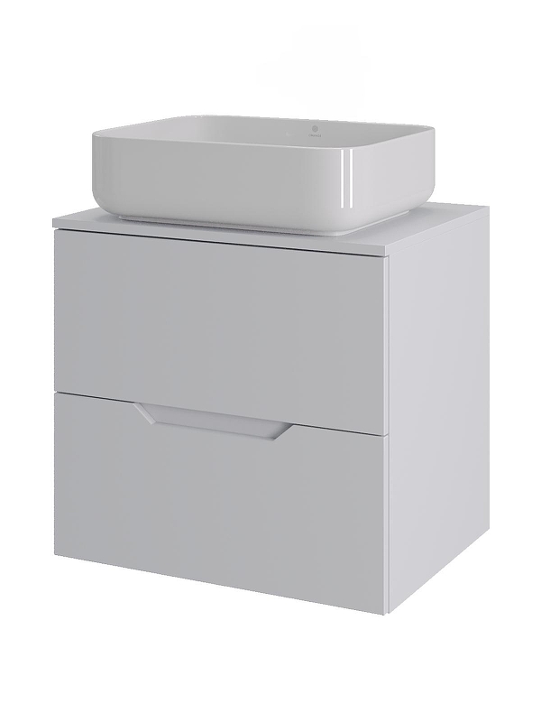 Тумба с раковиной Agger Свит 60 SWE600ETWH-ST-5500W подвесная 