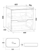 Тумба с раковиной Agger Свит 60 SWE600ETWH-ST-5500W подвесная цвет Белый матовый-2