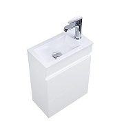 Тумба с раковиной Orans BC-0302-400W 40 0302400 подвесная цвет Белый глянец-2