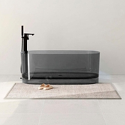 Ванна из кристаллического стеклокамня Black&White Swan 170х78 3020SB цвет Smoky Grey-1