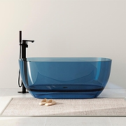 Ванна из кристаллического стеклокамня Black&White Swan 170х78 3010SBSB цвет Sky Blue-2
