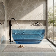 Ванна из кристаллического стеклокамня Black&White Swan 170х78 3010SBSB цвет Sky Blue-5