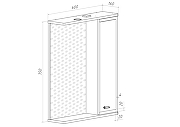 Зеркало со шкафом Runo Тау 60 00-00005174 с подсветкой цвет Белый-2