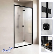 Душевая дверь Ceruttispa Белла (Bella) 100 BELLA D101BF 12010 профиль Черный матовый стекло матовое-2