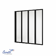 Шторка на ванну Ceruttispa Буна (Bouna) 130х140 BOUNA-BF 12013 профиль Черный матовый стекло матовое-4