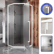 Душевой уголок Ceruttispa C3A 90х90 R C3AWF 12015 профиль Белый стекло матовое-3