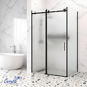 Душевой уголок Ceruttispa Чезас (Ceza's) 120х90 L CEZA'S120BF 12016 профиль Черный матовый стекло матовое-4