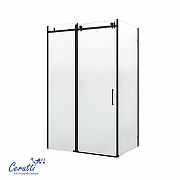 Душевой уголок Ceruttispa Чезас (Ceza's) 120х90 L CEZA'S120BF 12016 профиль Черный матовый стекло матовое-5