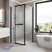 Душевой уголок Ceruttispa Мими (Mimi) 90х90 MIMI ZQ91BF 12020 профиль Черный матовый стекло матовое-5