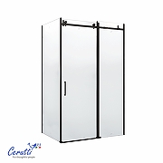 Душевой уголок Ceruttispa Чезас (Ceza's) 120х90 CEZA’S120BF R 12179 профиль Черный матовый стекло матовое-5