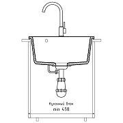 Кухонная мойка GranFest Urban 649 белый цвет Белый-3