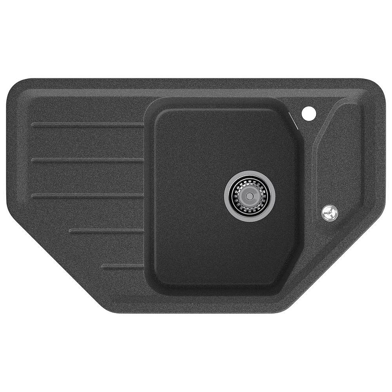 Кухонная мойка GranFest Corner C-800E графит 