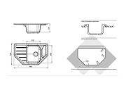Кухонная мойка GranFest Corner C-800E кашемир цвет Кашемир-3