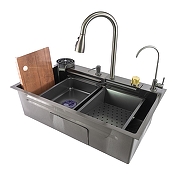 Кухонная мойка Fmark 75 FSC003Q многофункциональная цвет Графит-1