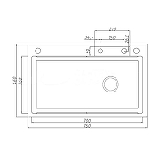 Кухонная мойка Fmark 75 FSC003Q многофункциональная цвет Графит-8