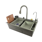 Кухонная мойка Fmark 75 FSC003T многофункциональная цвет Серый-1