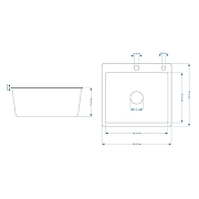 Кухонная мойка Fmark 60 FSC6045Q цвет Графит-1