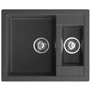 Кухонная мойка GranFest Quadro Q-610K графит цвет Графит