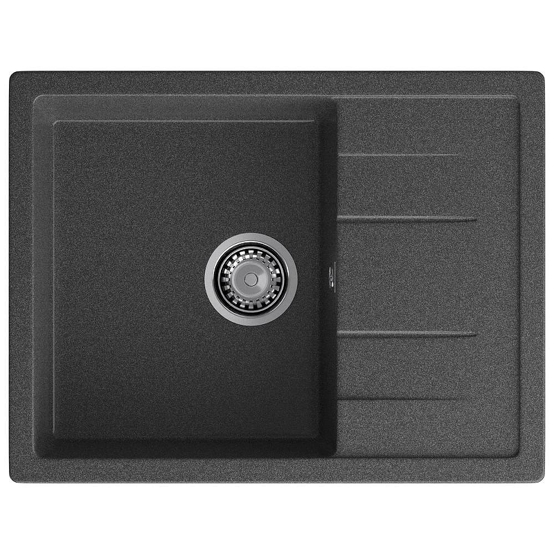 Кухонная мойка GranFest Quadro Q-650L графит 