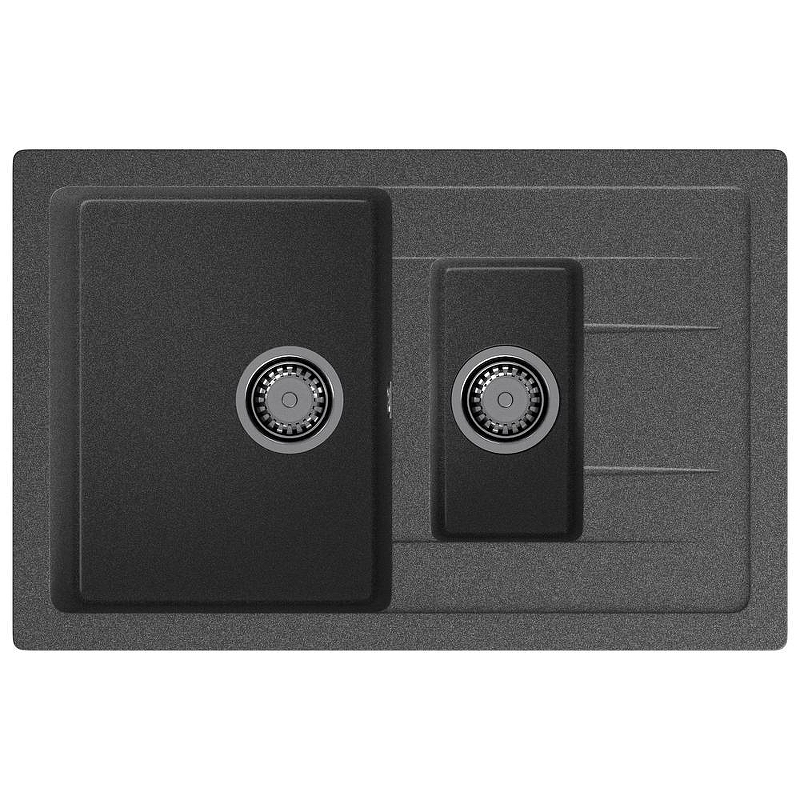 Кухонная мойка GranFest Quadro Q-775KL графит 