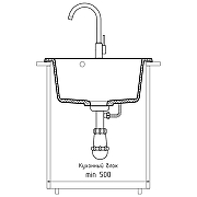 Кухонная мойка GranFest Rondo R-520 графит цвет Графит-3