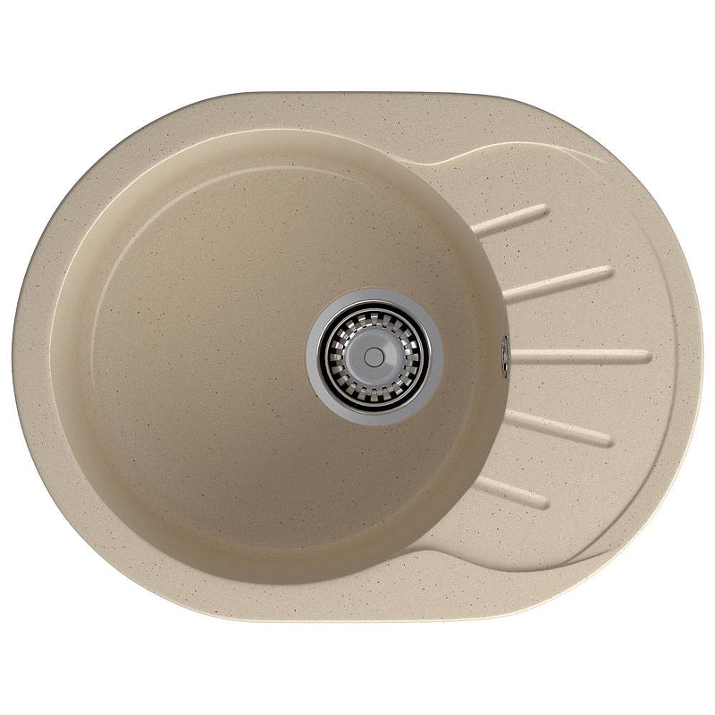 Кухонная мойка GranFest Rondo R-580L кашемир 