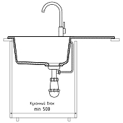Кухонная мойка GranFest Rondo R-750L кашемир цвет Кашемир-3
