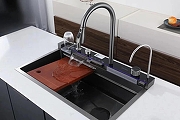 Кухонная мойка Savol 75 S-SC001Q многофункциональная цвет Графит-3
